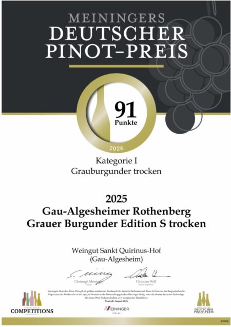 Meinigers Deutscher Pinot Preis 2026